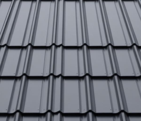 Close-up of premium standing seam metal roofing panels
